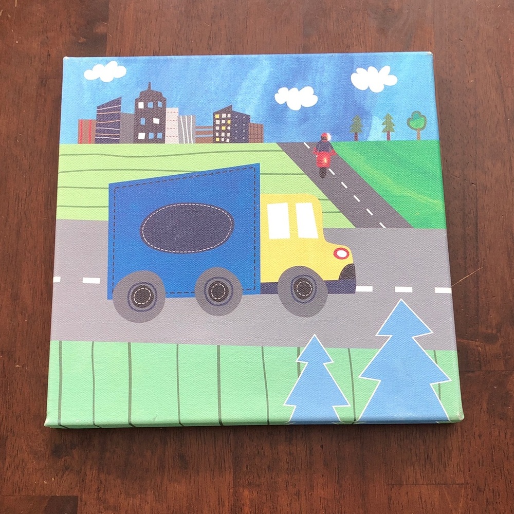 🎃 Kids Room Truck Canvas Wall Art